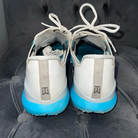 Tiger Woods Nike White and Blue Golf Shoes