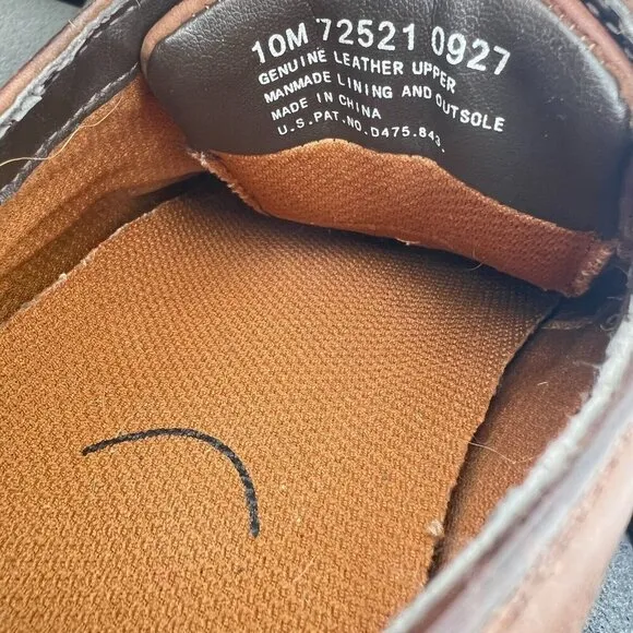 Timberland 72521 Men Size 10M Brown Leather Waterproof Derby Work Shoes