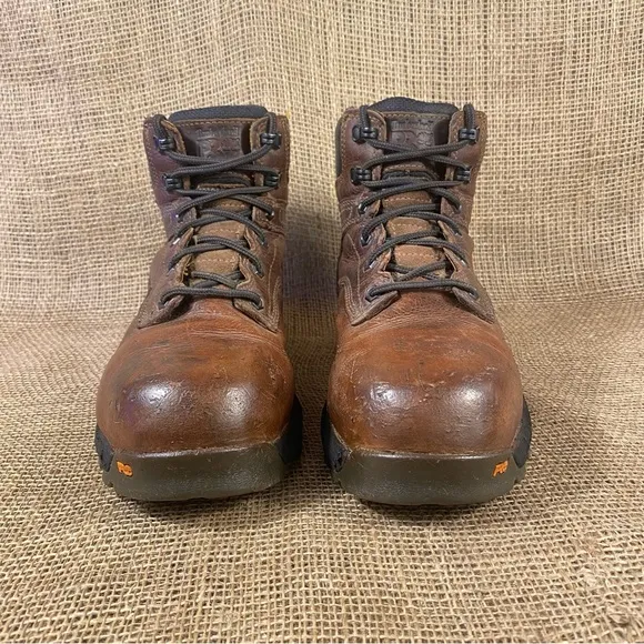 Timberland Boots PRO TiTAN EV 6&quot;Waterproof Comp Toe Work Brown  Size 8.5 M