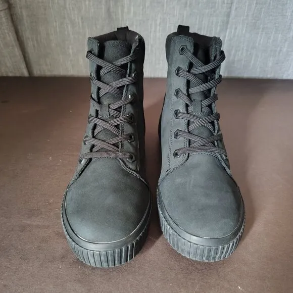 Timberland Boots Womens Size 7.5 Black Skyla Bay 6&quot; Ankle Bootie Shoes Flats
