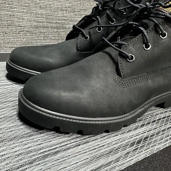 Timberland Classic 10910 Leather Waterproof Hiking Boots Black Boys Size 6.5