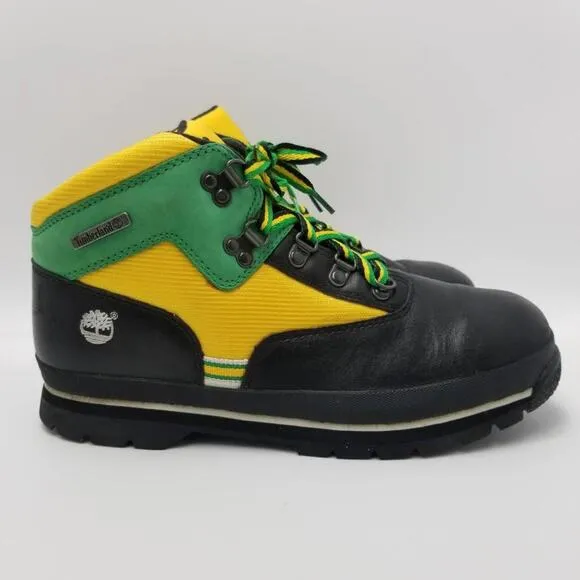 Timberland Euro Hiker Island Wheat Boots Color Block Black Green Yellow