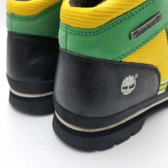 Timberland Euro Hiker Island Wheat Boots Color Block Black Green Yellow