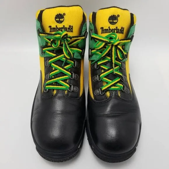 Timberland Euro Hiker Island Wheat Boots Color Block Black Green Yellow