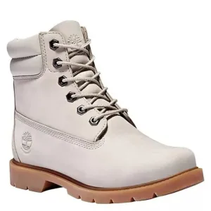 Timberland Linden Woods Light Taupe 6&quot; Waterproof Ankle Boots Bootie Shoes 8 NEW