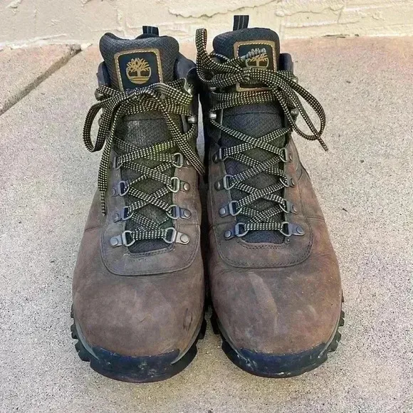 Timberland Men's Mt. Maddsen Mid Waterproof Hiking Boots Brown Lace Up Sz 14
