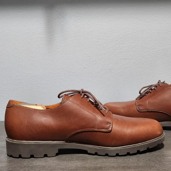 TIMBERLAND Oxford Shoes Mens 11.5  Brown Leather Waterproof Lug Sole Casual