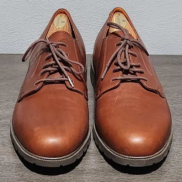 TIMBERLAND Oxford Shoes Mens 11.5  Brown Leather Waterproof Lug Sole Casual