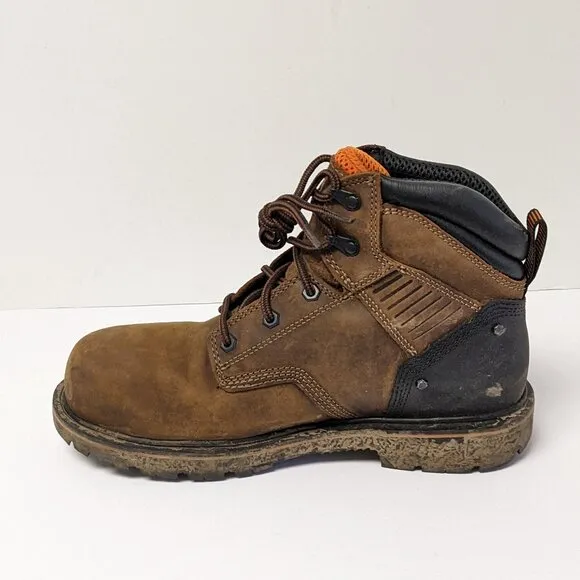 Timberland PRO Ballast Steel Toe Work Boots, Brown Leather, Men's 8.5 M