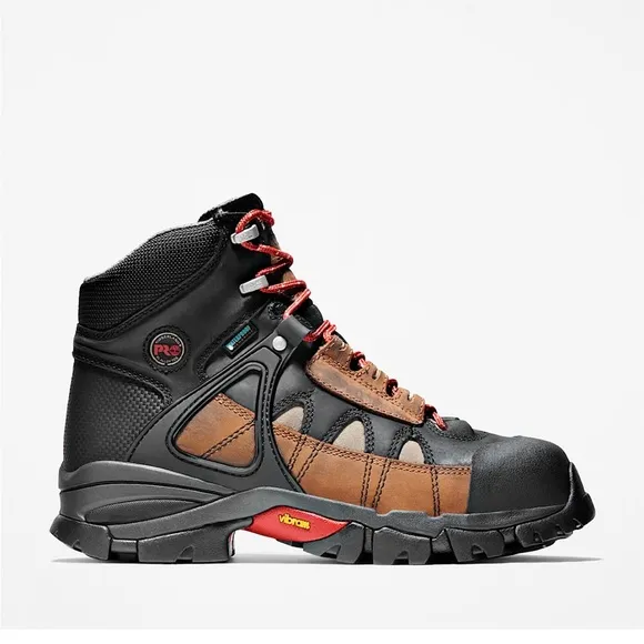 Timberland PRO Hyperion Black and Brown Boots with Durable Leather