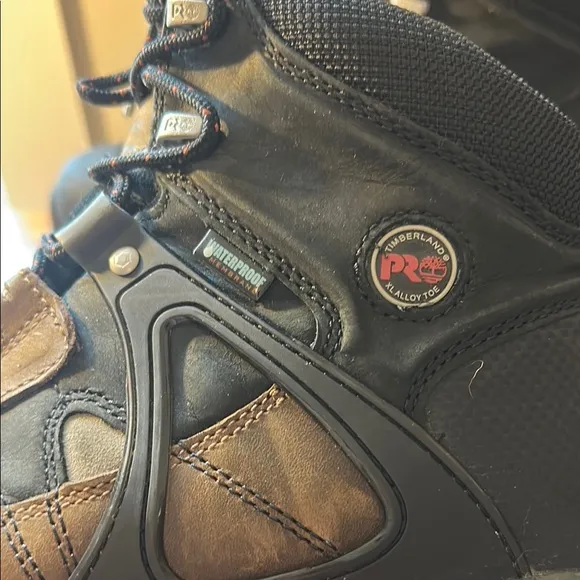 Timberland PRO Hyperion Black and Brown Boots with Durable Leather