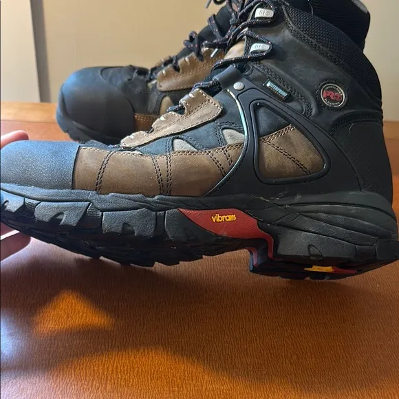 Timberland PRO Hyperion Black and Brown Boots with Durable Leather