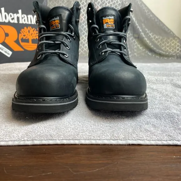 Timberland Pro Pitboss 6 Inch Work Boots Mens 11.5W Black Steel Toe Industrial