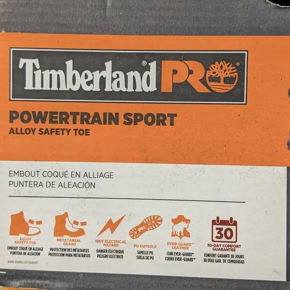 Timberland PRO Powertrain Sport Work Boots, Black, Men's 9.5 Wide