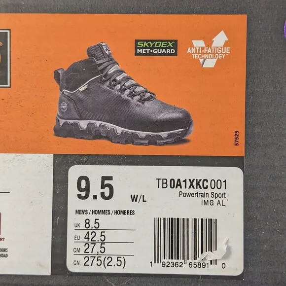Timberland PRO Powertrain Sport Work Boots, Black, Men's 9.5 Wide
