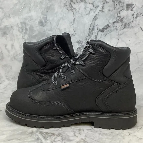 Timberland Pro Size 12M Black Internal Met Guard 6&quot; Work Boots Steel Toe P18-1