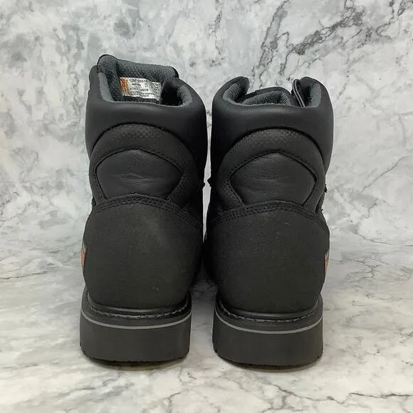 Timberland Pro Size 12M Black Internal Met Guard 6&quot; Work Boots Steel Toe P18-1