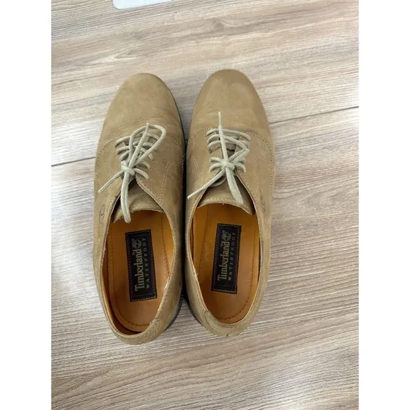 Timberland Waterproof Brown nubuck Oxford Mens Shoes Size 8.5 M 9912‎