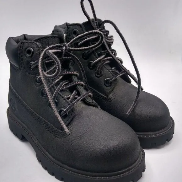 𝅺Timberland Waterproof Toddle Black Boots size 8.5-