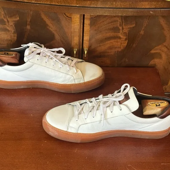 To Boot New York Adam Derrick White Leather Sneakers