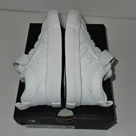 TODDLER CONVERSE PRO BLAZE STRAP/ INFANT WHITE/WHITE A08751C /Size 5/ NEW IN BOX