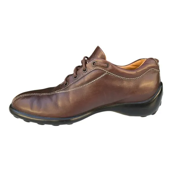 Tod's brown leather lace-up Casual Sneaker, walking shoes Mens 8.5
