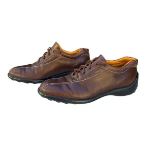 Tod's brown leather lace-up Casual Sneaker, walking shoes Mens 8.5