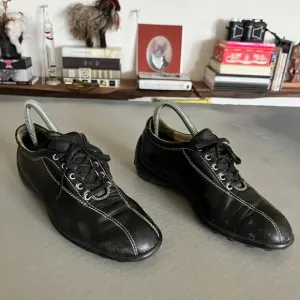 TOD'S Leather Bowler Minimalist Sneakers