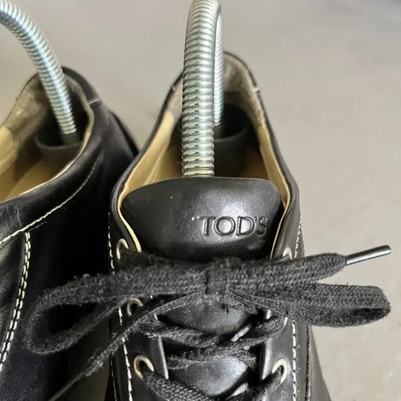 TOD'S Leather Bowler Minimalist Sneakers
