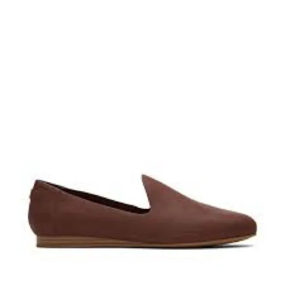 TOMS Dark Brown Darcy mini Wedge Flats, Slip ons, Removable eco content