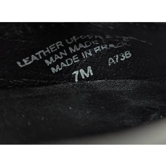 Tory Burch Black Napa Leather Minnie Ballet Flats Logo 7