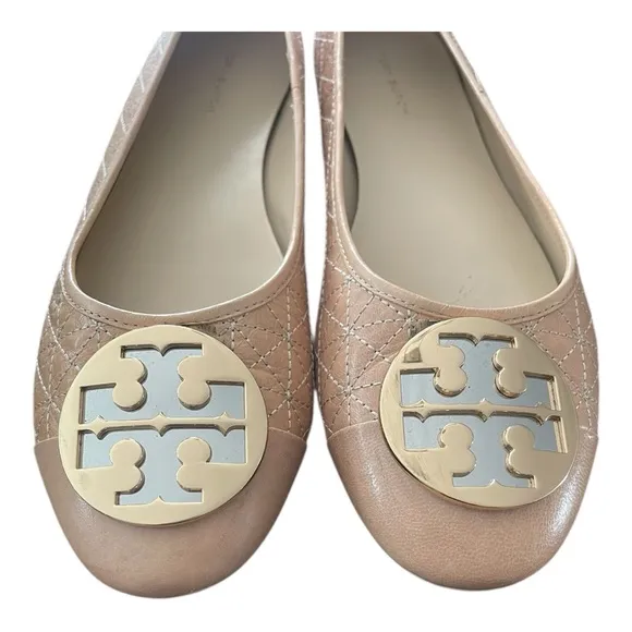 Tory Burch ClaireTan Quilted Ballet Flats