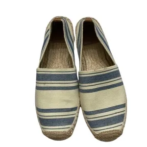 Tory Burch Espadrilles Flats shoes cream with blue stripes 7.5