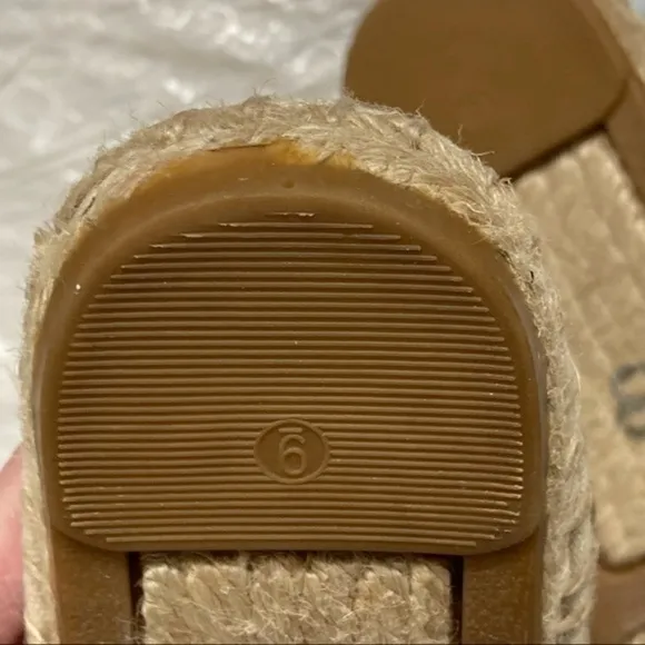 Tory Burch Espadrilles Flats shoes cream with blue stripes 7.5