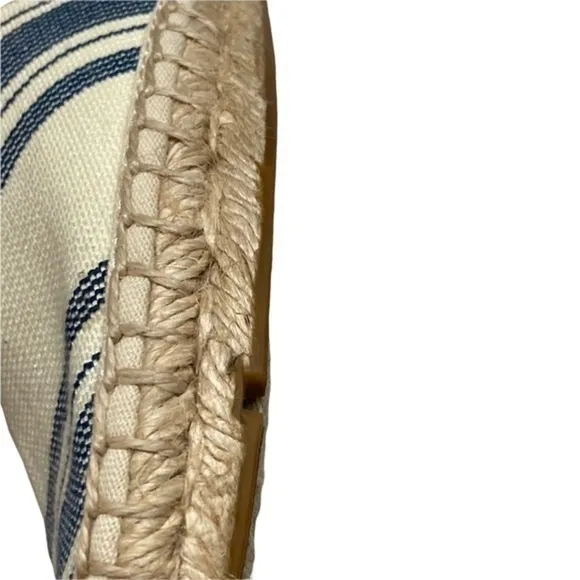 Tory Burch Espadrilles Flats shoes cream with blue stripes 7.5