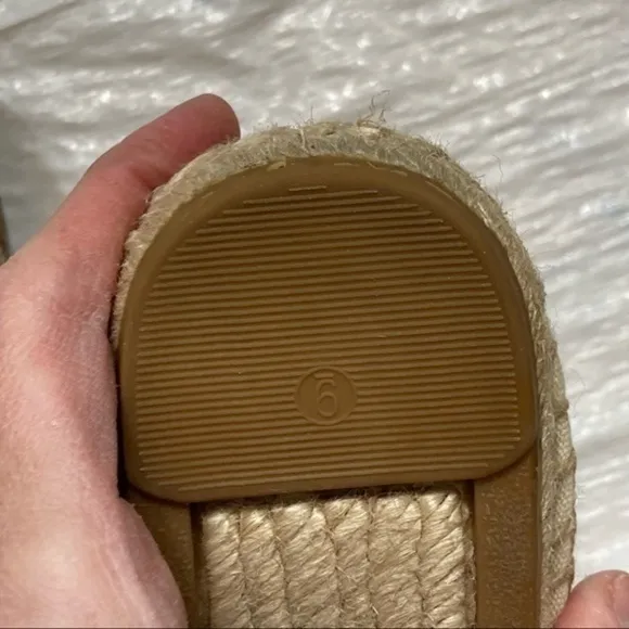 Tory Burch Espadrilles Flats shoes cream with blue stripes 7.5