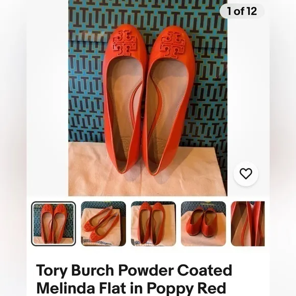 Tory Burch Reva Flats size 9M  Orange