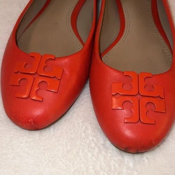 Tory Burch Reva Flats size 9M  Orange