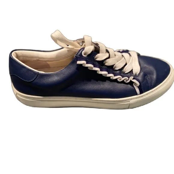 TORY BURCH Ruffle Sneakers In Sea Blue