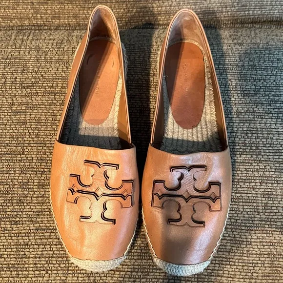Tory Burch Tan Espadrille Flats