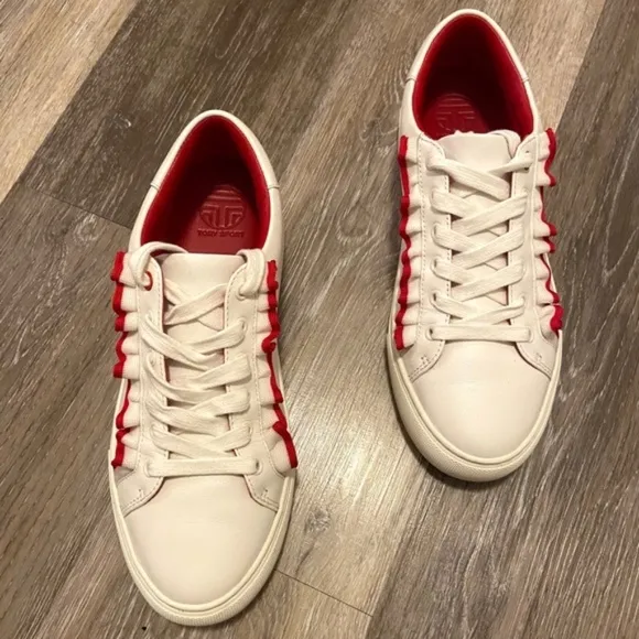 Tory Sport Ruffle Sneakers - Size 9.5