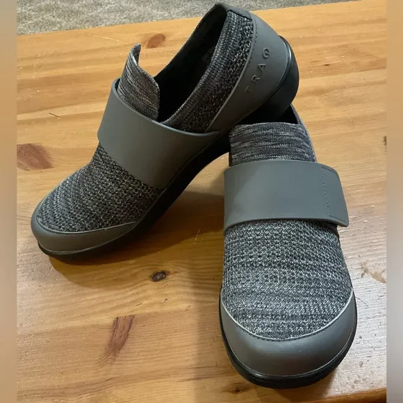 Traq Alegria: by PG Lite dark grey adjustable velco walking/nursing shoes.