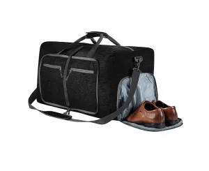Travel Duffle Bag for Men Foldable Travel Duffel Bag - Black