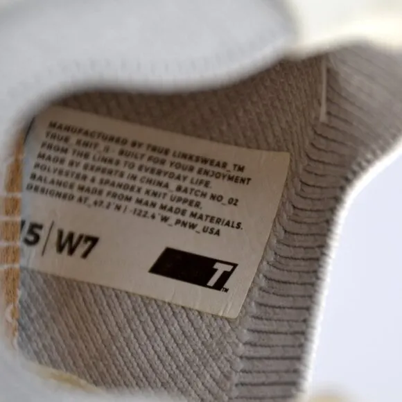 TRUE Linkswear All Day Knit II G.O.A.T. Lightweight Golf Shoes Grey Women's 7
