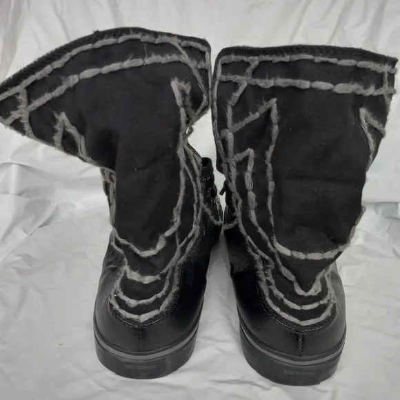 True Religion Buda Men's Size 11 Fold Over High Top Sneakers Black