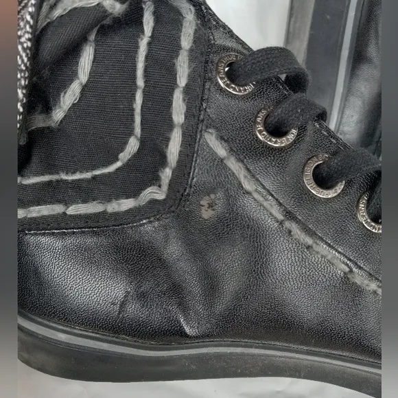 True Religion Buda Men's Size 11 Fold Over High Top Sneakers Black