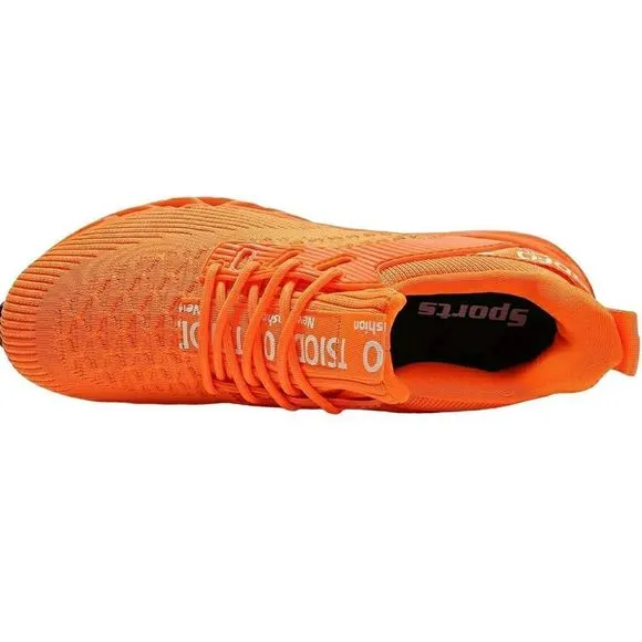 TSIODFO| Neon Orange Sport Tennis Running Athletic Walking Sneakers | 6.5