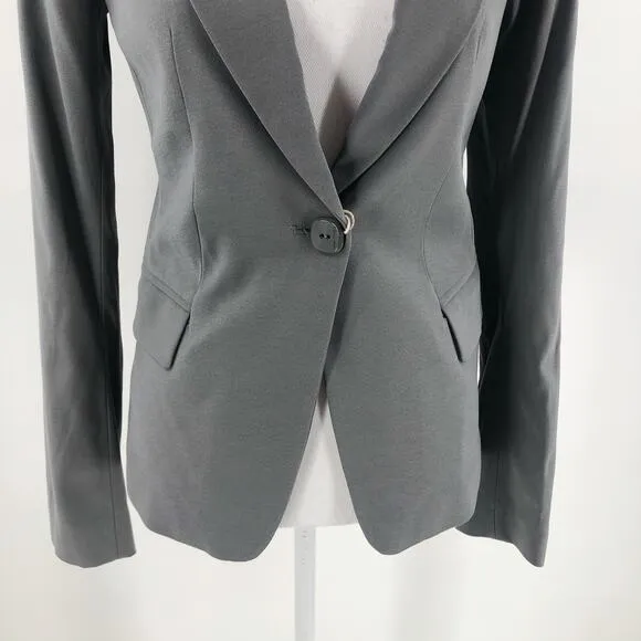 Twin Set Italy Suit Jacket Blazer Grey Jersey Women's Sz S NEW $680