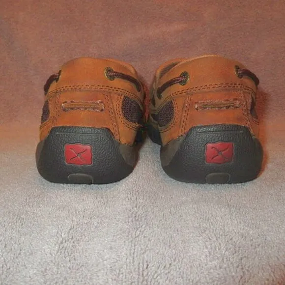 Twisted X Men's Slip On Driving Moc Size 7.5 Casual Comfort Shoe Woven Leather