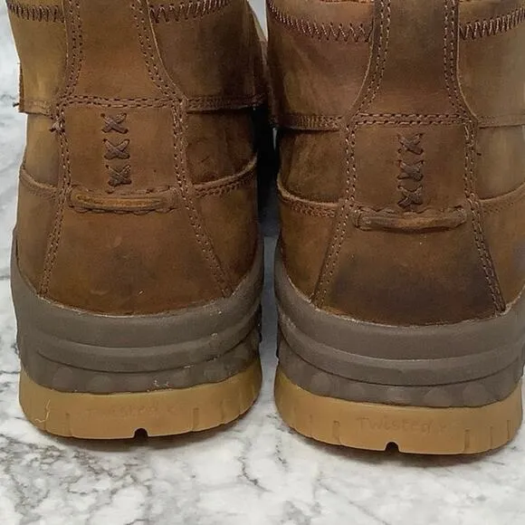 Twisted X Size 9M Oiled Saddle Cellstretch Casual Work Boots Moc Comp Toe P33-6
